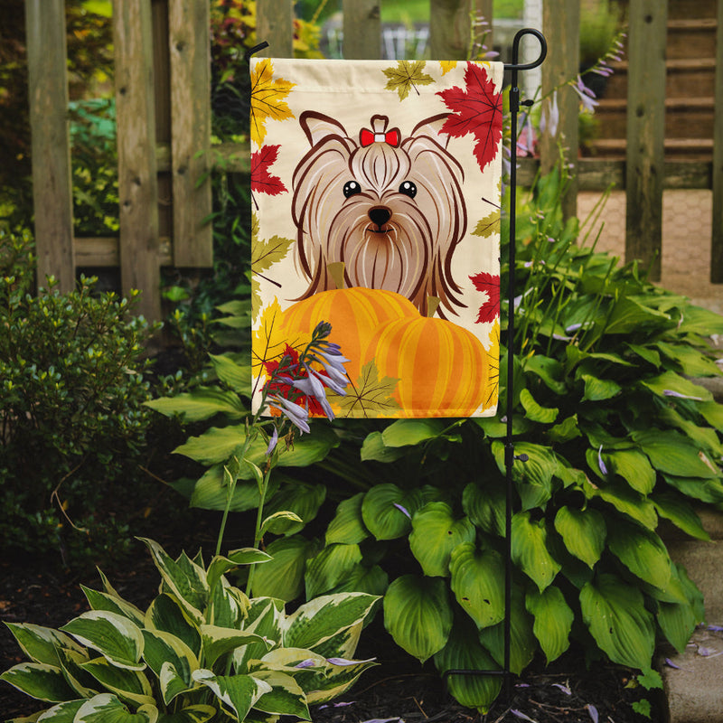 Yorkie Yorkshire Terrier Thanksgiving Flag Garden Size BB2010GF