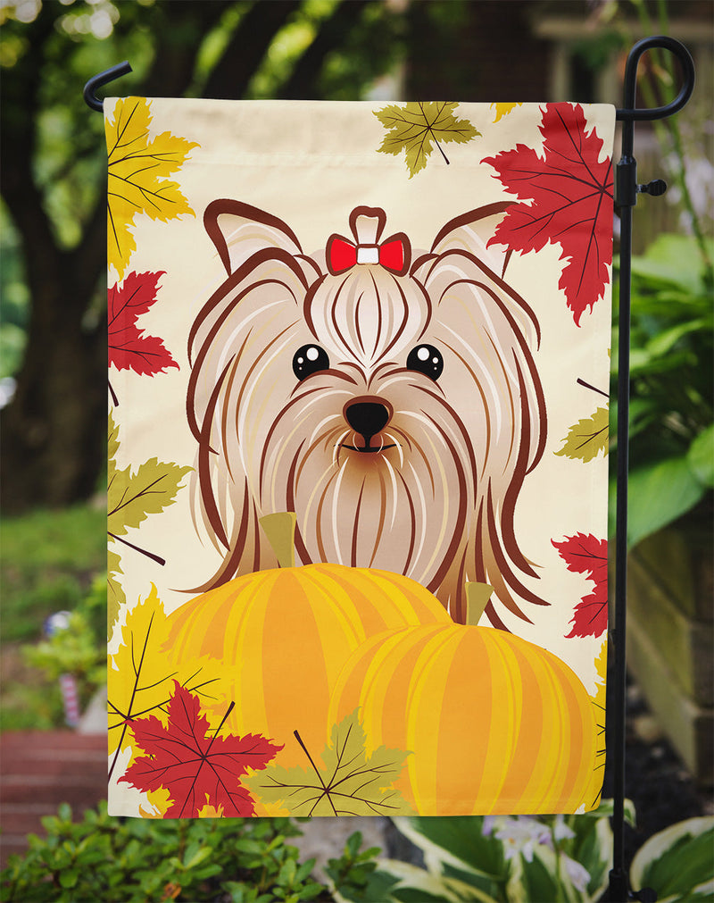 Yorkie Yorkshire Terrier Thanksgiving Flag Garden Size BB2010GF