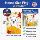 Maltese Thanksgiving House Flag 28x40 Porch Sleeve Pole Decorative Outside Yard Banner Artwork Wall Hanging, Polyester