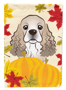 Cocker Spaniel Thanksgiving Flag Canvas House Size BB2022CHF