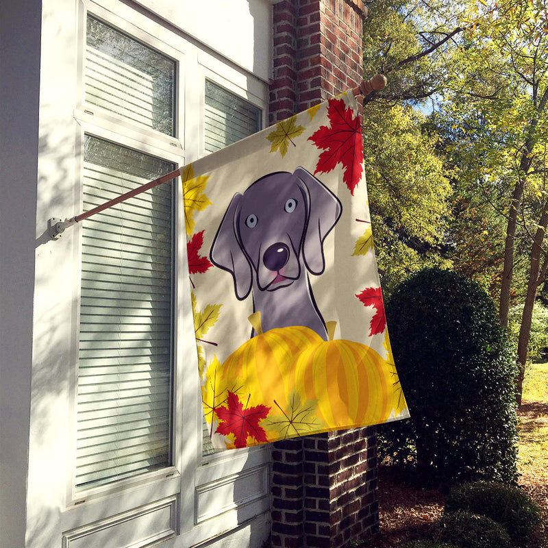 Weimaraner Thanksgiving Flag Canvas House Size BB2037CHF