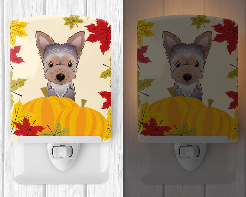 Yorkie Puppy Thanksgiving Ceramic Night Light BB2038CNL