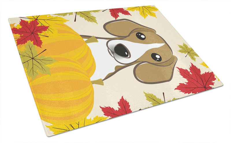 Beagle Thanksgiving Glass Cutting Board Large BB2045LCB