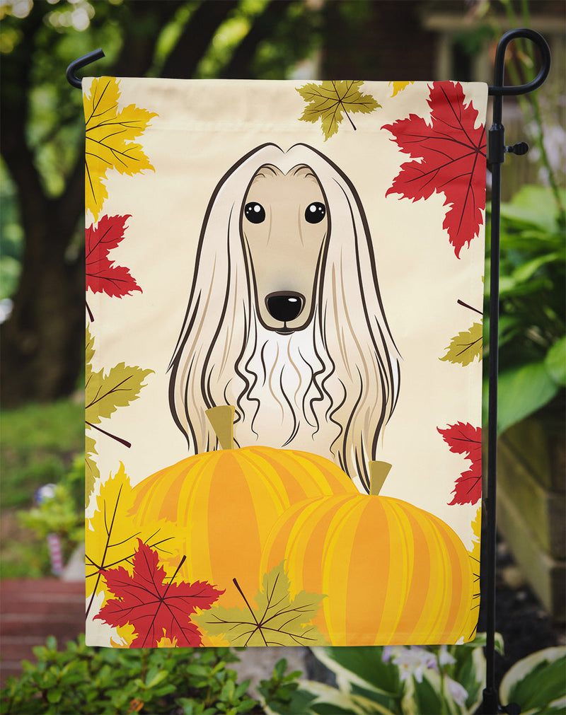 Afghan Hound Thanksgiving Flag Garden Size BB2050GF