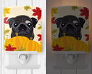 Black Pug Thanksgiving Ceramic Night Light BB2069CNL