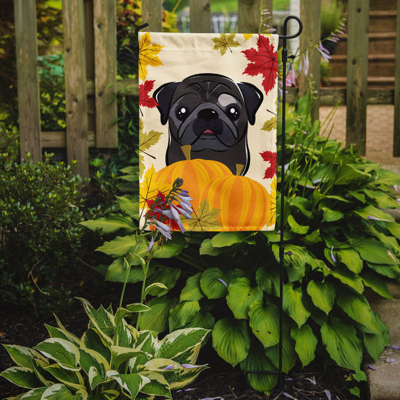 Black Pug Thanksgiving Garden Flag – Decorative Outdoor Yard Flag BB2069GF