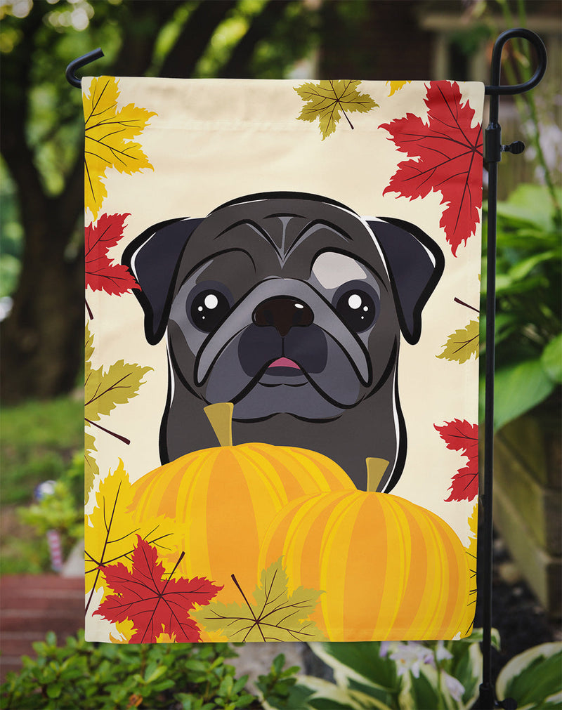 Black Pug Thanksgiving Garden Flag – Decorative Outdoor Yard Flag BB2069GF
