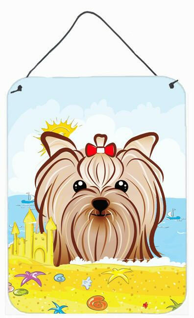 Yorkie Yorkshire Terrier Summer Beach Wall or Door Hanging Prints BB2072DS1216