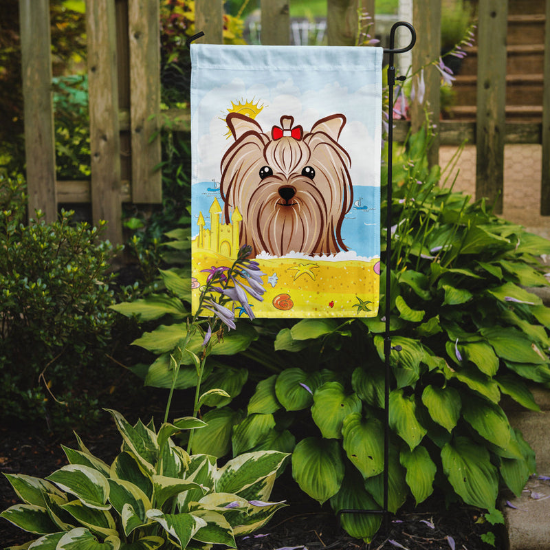 Yorkie Yorkshire Terrier Summer Beach Flag Garden Size BB2072GF