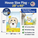 Longhair Creme Dachshund Summer Beach House Flag 28x40 Porch Sleeve Pole Decorative Outside Yard Banner Artwork Wall Hanging, Polyester