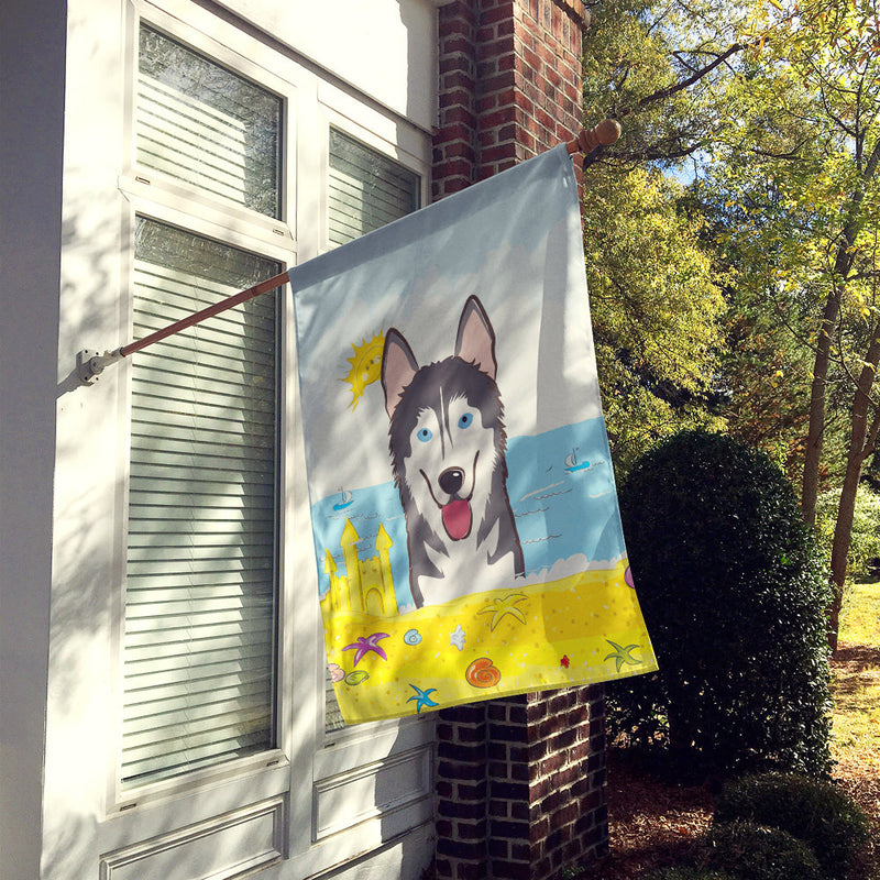 Alaskan Malamute Summer Beach Flag Canvas House Size BB2086CHF