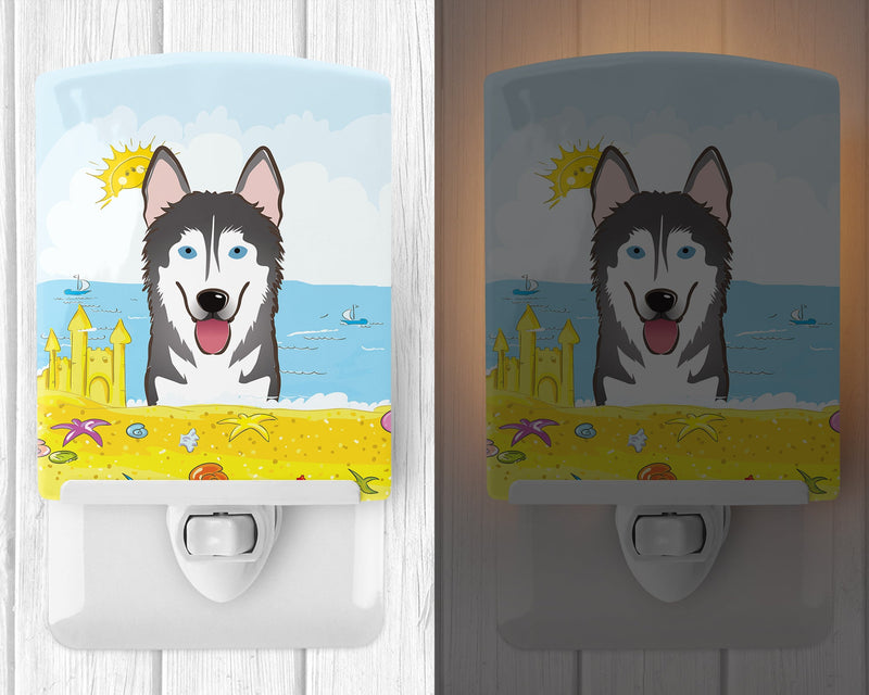 Alaskan Malamute Summer Beach Ceramic Night Light BB2086CNL