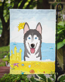 Alaskan Malamute Summer Beach Garden Flag – Decorative Outdoor Yard Flag BB2086GF