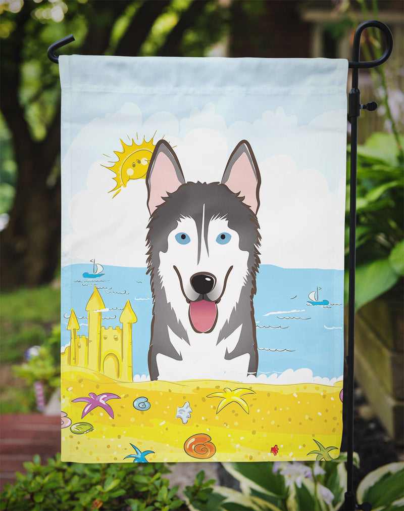 Alaskan Malamute Summer Beach Flag Garden Size BB2086GF