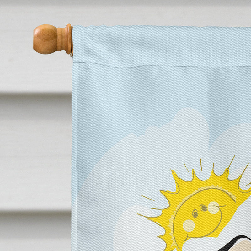 Yellow Labrador Summer Beach Flag Canvas House Size BB2090CHF