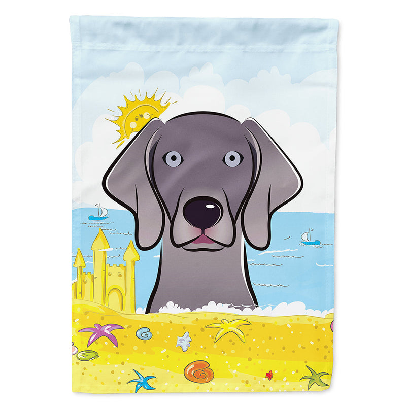 Weimaraner Summer Beach Flag Canvas House Size BB2099CHF