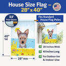 Yorkie Puppy Summer Beach House Flag 28x40 Porch Sleeve Pole Decorative Outside Yard Banner Artwork Wall Hanging, Polyester