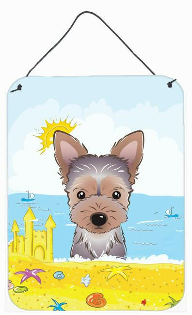 Yorkie Puppy Summer Beach Wall or Door Hanging Prints BB2100DS1216