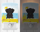 Black Labrador Summer Beach Ceramic Night Light BB2103CNL