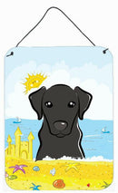 Black Labrador Summer Beach Wall or Door Hanging Prints BB2103DS1216