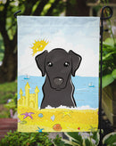 Black Labrador Summer Beach Garden Flag – Decorative Outdoor Yard Flag BB2103GF