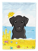 Black Labrador Summer Beach Garden Flag – Decorative Outdoor Yard Flag BB2103GF