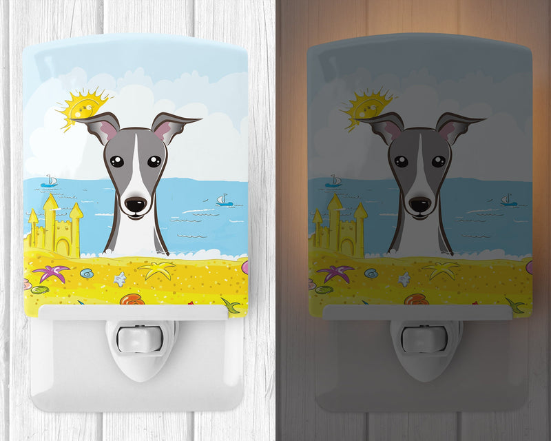 Italian Greyhound Summer Beach Ceramic Night Light BB2104CNL