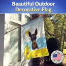Min Pin Summer Beach House Flag 28x40 Porch Sleeve Pole Decorative Outside Yard Banner Artwork Wall Hanging, Polyester