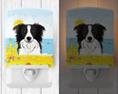 Border Collie Summer Beach Ceramic Night Light BB2109CNL