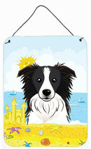 Border Collie Summer Beach Wall or Door Hanging Prints BB2109DS1216
