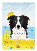 Border Collie Summer Beach Garden Flag – Decorative Outdoor Yard Flag BB2109GF
