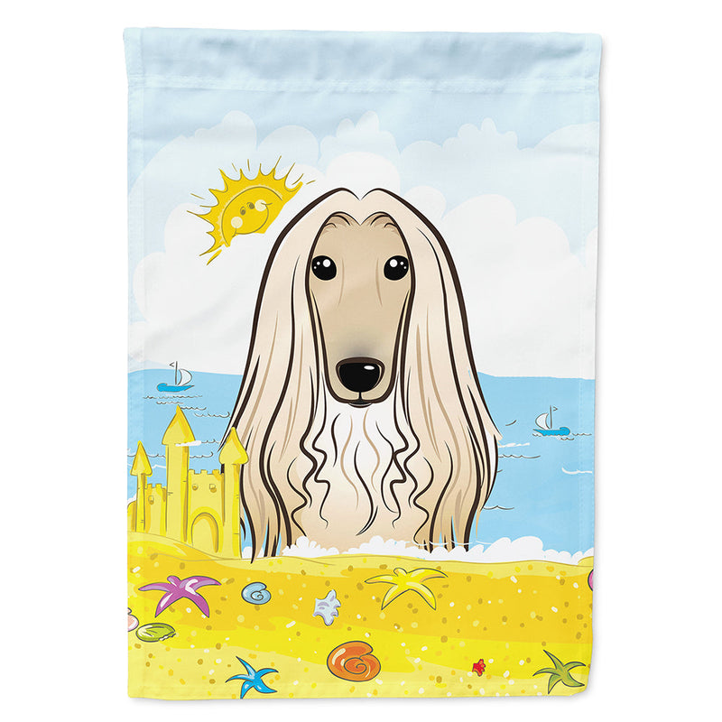 Afghan Hound Summer Beach Flag Canvas House Size BB2112CHF