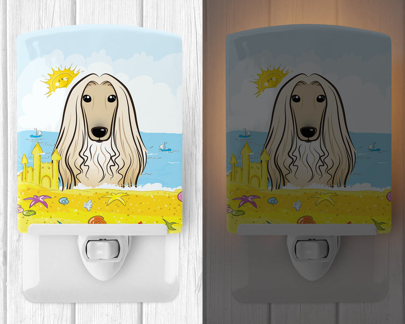 Afghan Hound Summer Beach Ceramic Night Light BB2112CNL