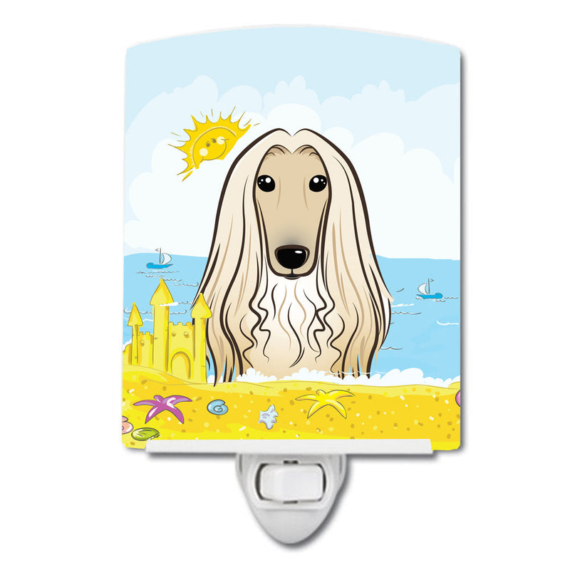 Afghan Hound Summer Beach Ceramic Night Light BB2112CNL