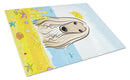 Afghan Hound Summer Beach Glass Cutting Boards – Durable, Decorative Kitchen Art Large BB2112LCB