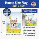 Chihuahua Summer Beach House Flag 28x40 Porch Sleeve Pole Decorative Outside Yard Banner Artwork Wall Hanging, Polyester