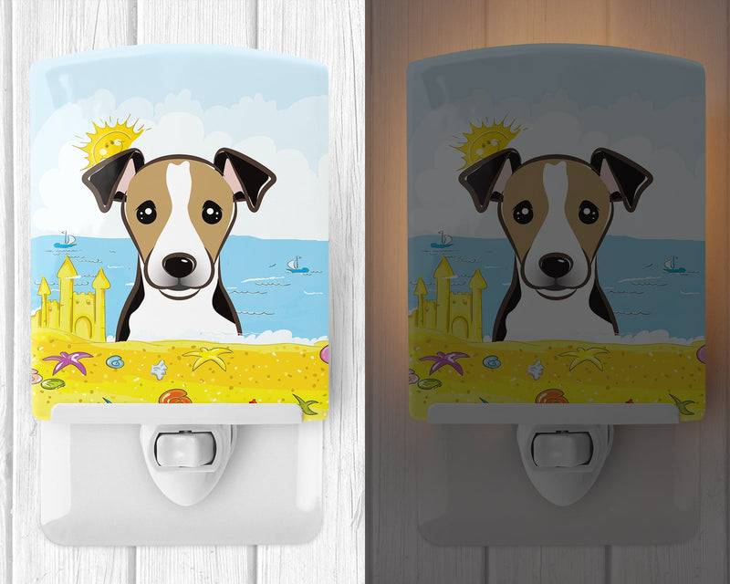 Jack Russell Terrier Summer Beach Ceramic Night Light BB2129CNL