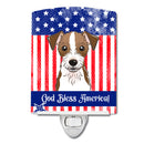 American Flag and Jack Russell Terrier Ceramic Night Light BB2132CNL