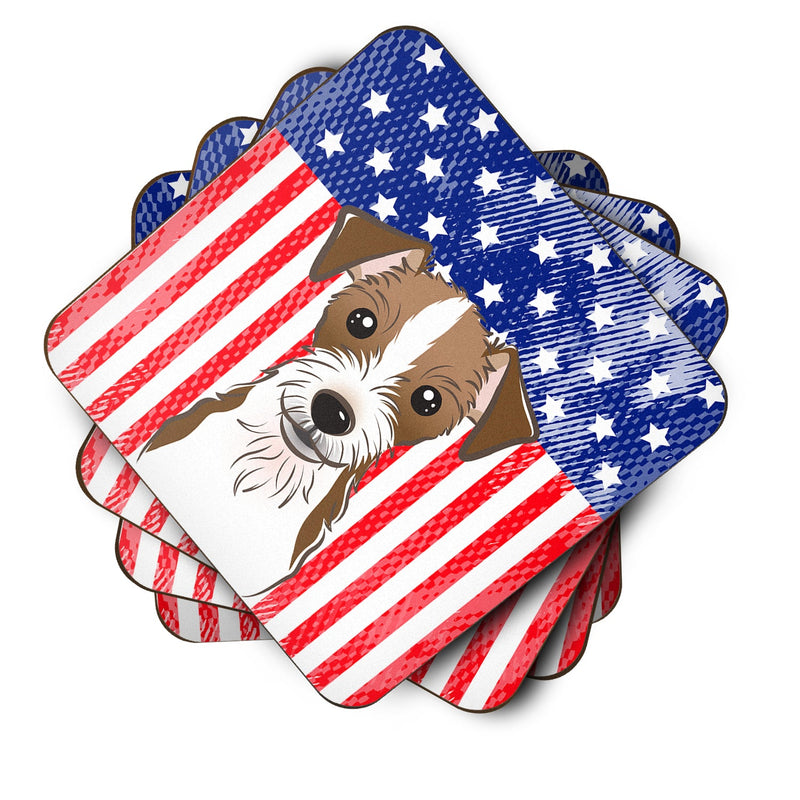 American Flag and Jack Russell Terrier Foam Coaster