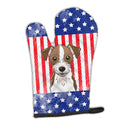 American Flag and Jack Russell Terrier Oven Mitt BB2132OVMT