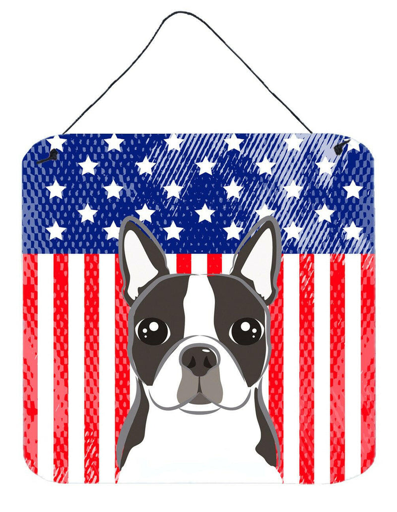 American Flag and Boston Terrier Wall or Door Hanging Prints BB2133DS66