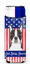 Boston Terrier   Beverage Insulator for slim cans BB2133MUK