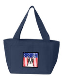 American Flag and Boston Terrier Lunch Bag BB2133NA-8808
