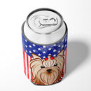 American Flag and Yorkie Yorkishire Terrier Can or Bottle Hugger BB2134CC