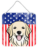 American Flag and Golden Retriever Wall or Door Hanging Prints BB2135DS66