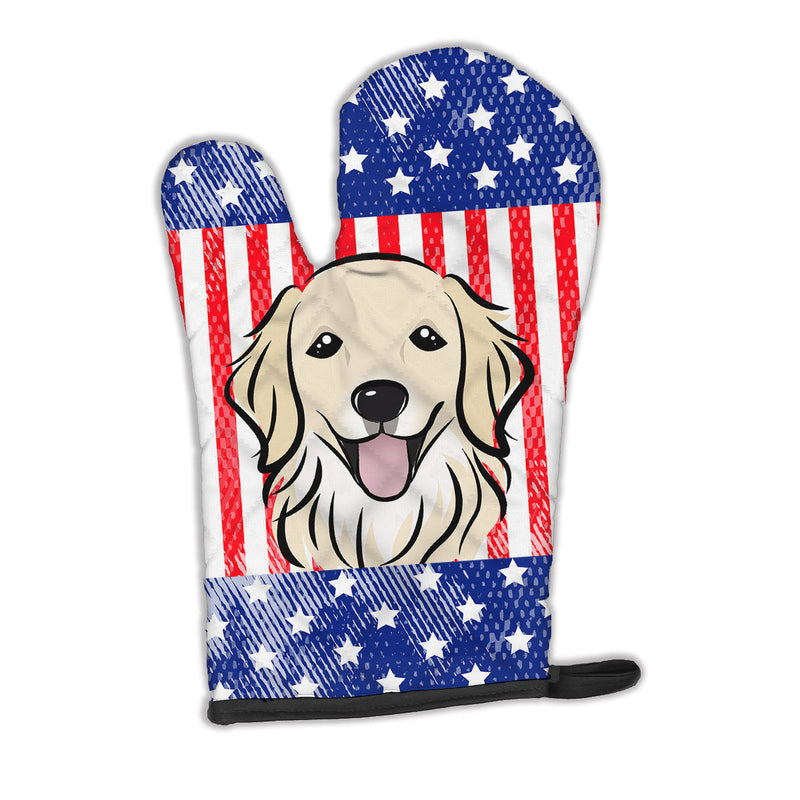 American Flag and Golden Retriever Oven Mitt BB2135OVMT