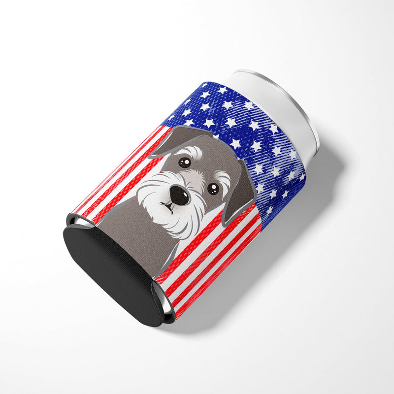 American Flag and Schnauzer Can or Bottle Hugger BB2136CC