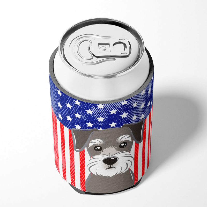 American Flag and Schnauzer Can or Bottle Hugger BB2136CC