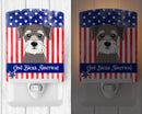 American Flag and Schnauzer Ceramic Night Light BB2136CNL