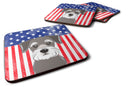 American Flag and Schnauzer Foam Coaster